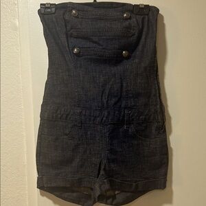 Stylish Black Denim Women's Overalls